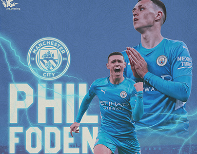 Project thumbnail - Phil Foden Manchester City Poster Design