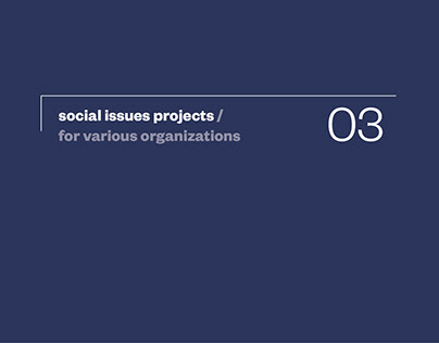 Social Issues Projects - For Various Organizations