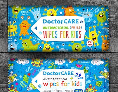 Antibacterial wet wipes for kids