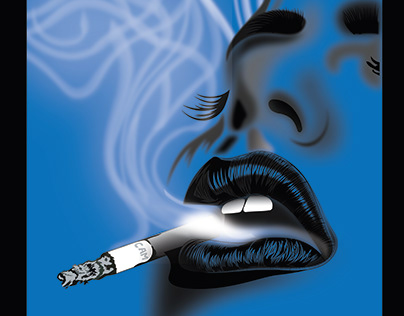 Pencil Art Image the girl is smoking — Steemit