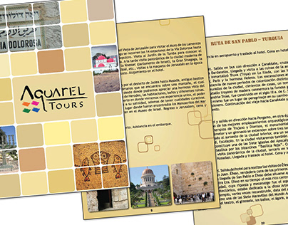 Aquarel Tours Catalog Design