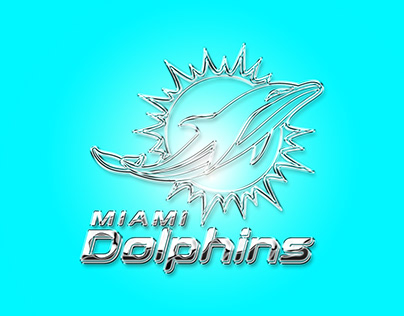 Wallpaper Miami Dolphins - Efeito Chrome
