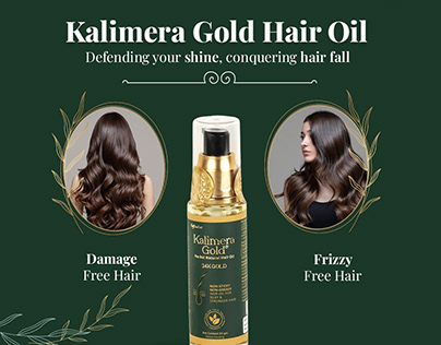 Kalimera 24K Gold Hair Oil for Natural Hair Treatment