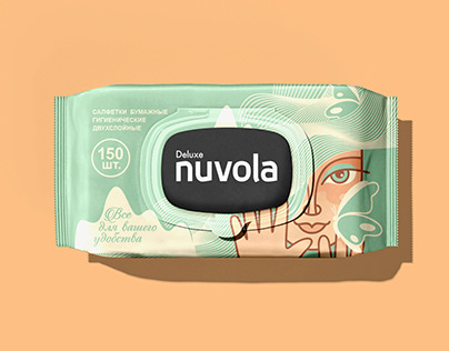 Дизайн упаковки бумажных салфеток NUVOLA