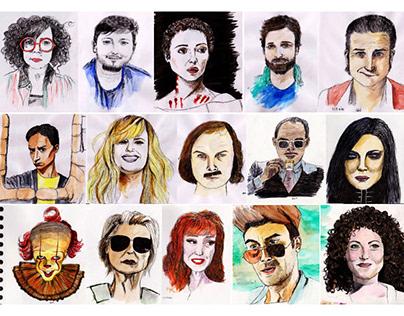 Celebrities and watercolor