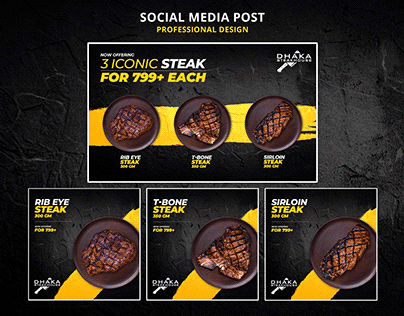 Social Media Post Design for Dhaka Steakhouse