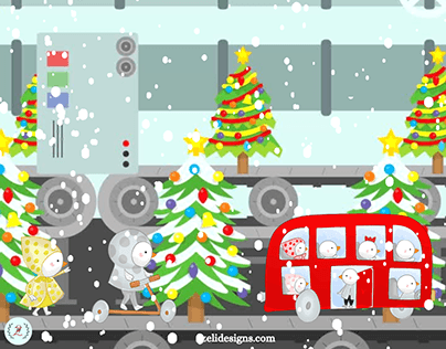 "Magic Christmas Trees" by Zelidesigns