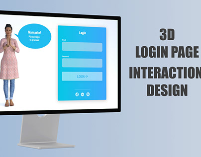 3D Login Page Interaction Design