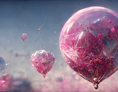 Pink Glass Balloons