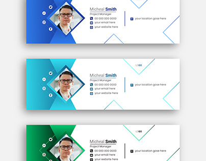 Business email signature design template