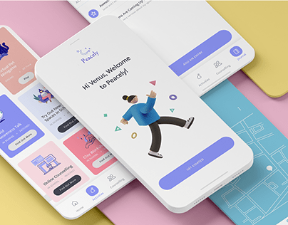 Peacely Mental Health App | UX/UI, Service Design