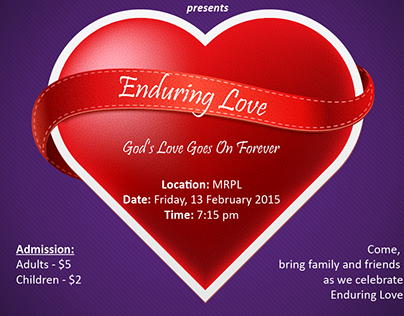 Valentine's Event Flyer Samples - Enduring Love