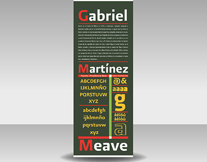 Afiche Tipográdico sobre Gabriel Martínez Meave