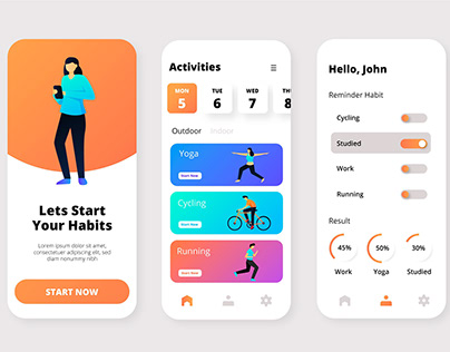 Daily Activity Tracking App UI