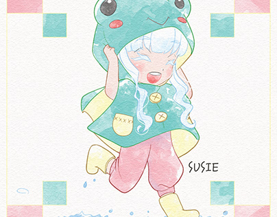 カエルのレインコート🐸/Frog Raincoat 🐸.