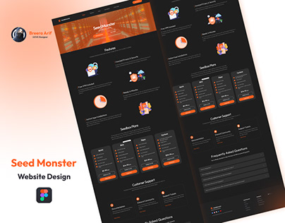 Project thumbnail - Seed Monster Website UI Design