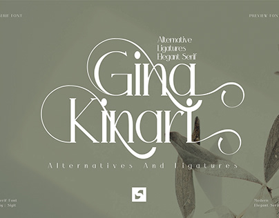 Gina Kinari Font design type