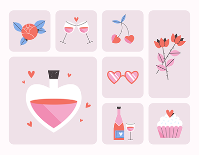Valentine's Day Sticker Set