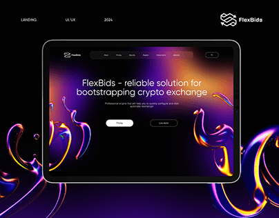 Project thumbnail - FlexBids Crypto Exchanger Landing Page