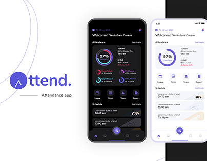 Attend. Check Attendance Records Concept App Design