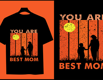 Mother tshirt design mom and son best friends for life.