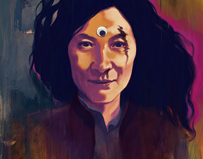 Michelle Yeoh Portrait Painting