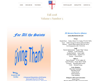 All Saints Church Website - Newsletter