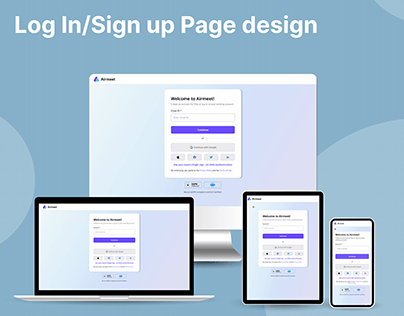 Log In / Sign Up Design