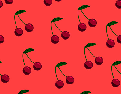 Cherries - seamless pattern, background