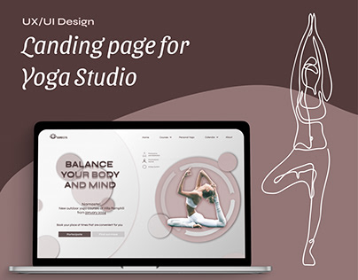 Landing page for Yoga Studio