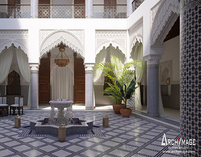 Moroccan prived riad renderings
