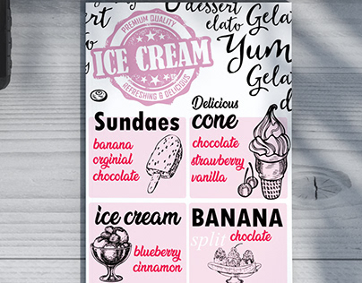 ice creams shop flyer