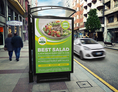 Salad Restaurant Poster Template Vol.2