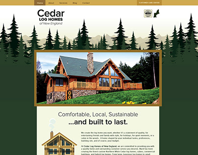 Cedar Log Homes of New England Website and Branding