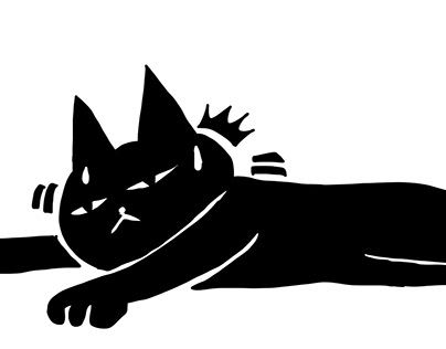 Black Cat overslept