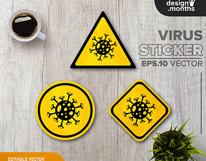 Free Virus sticker vector download