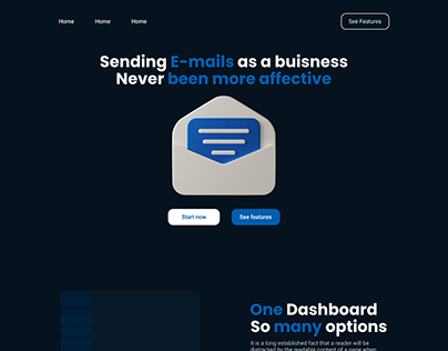 Email marketing SaaS landing page | UI