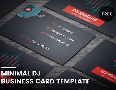 Free Custom DJ Business Card Template