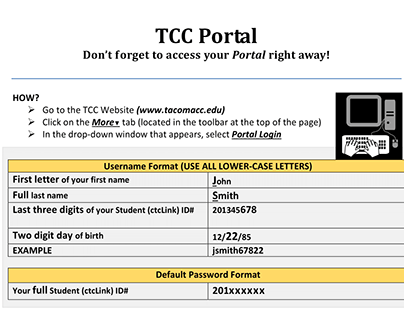 How to Access Your TCC Portal