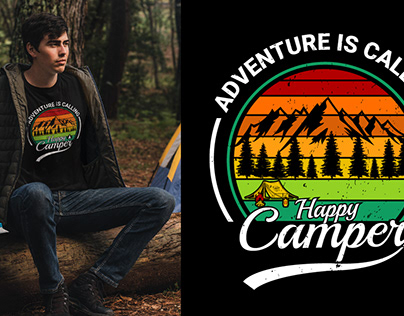Adventure Camping Vintage T shirt design