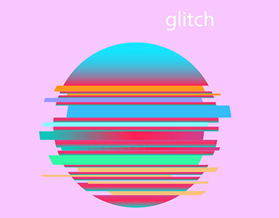 Glitch cirlce music cover/poster/campaign