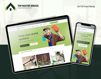 Top Mastered Service | Cleaning Service Website | UI/UX