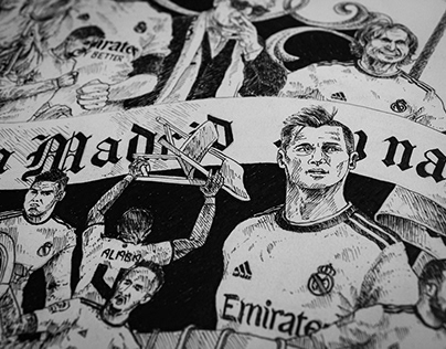 Kings of Europe - Real Madrid Illustration