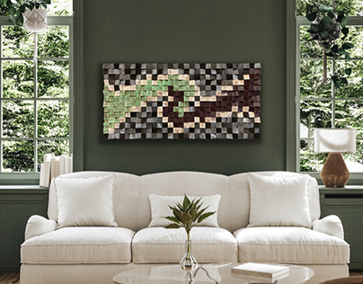 Wood wall art «Assignation”, 2020 (116х56х5 cm)