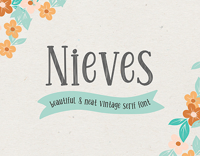Nieves - neat vintage serif font