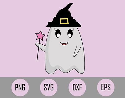 ghost witch SVG