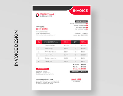 Invoice design template.
