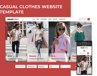 Casual Clothes Website template
