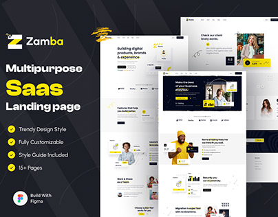 Zamba - Multipurpose Saas Website Figma Template