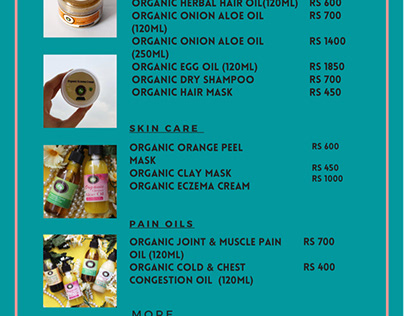 Price list for organic herbs